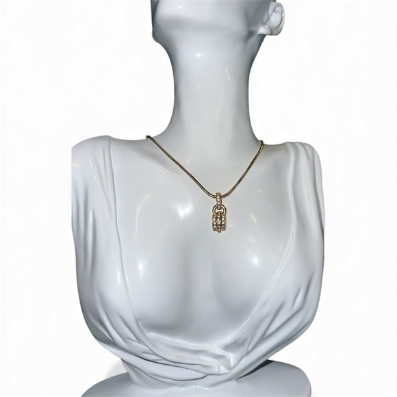 CHRISTIAN DIOR Vintage Crystal Gold plated necklace - Picture 2 of 10